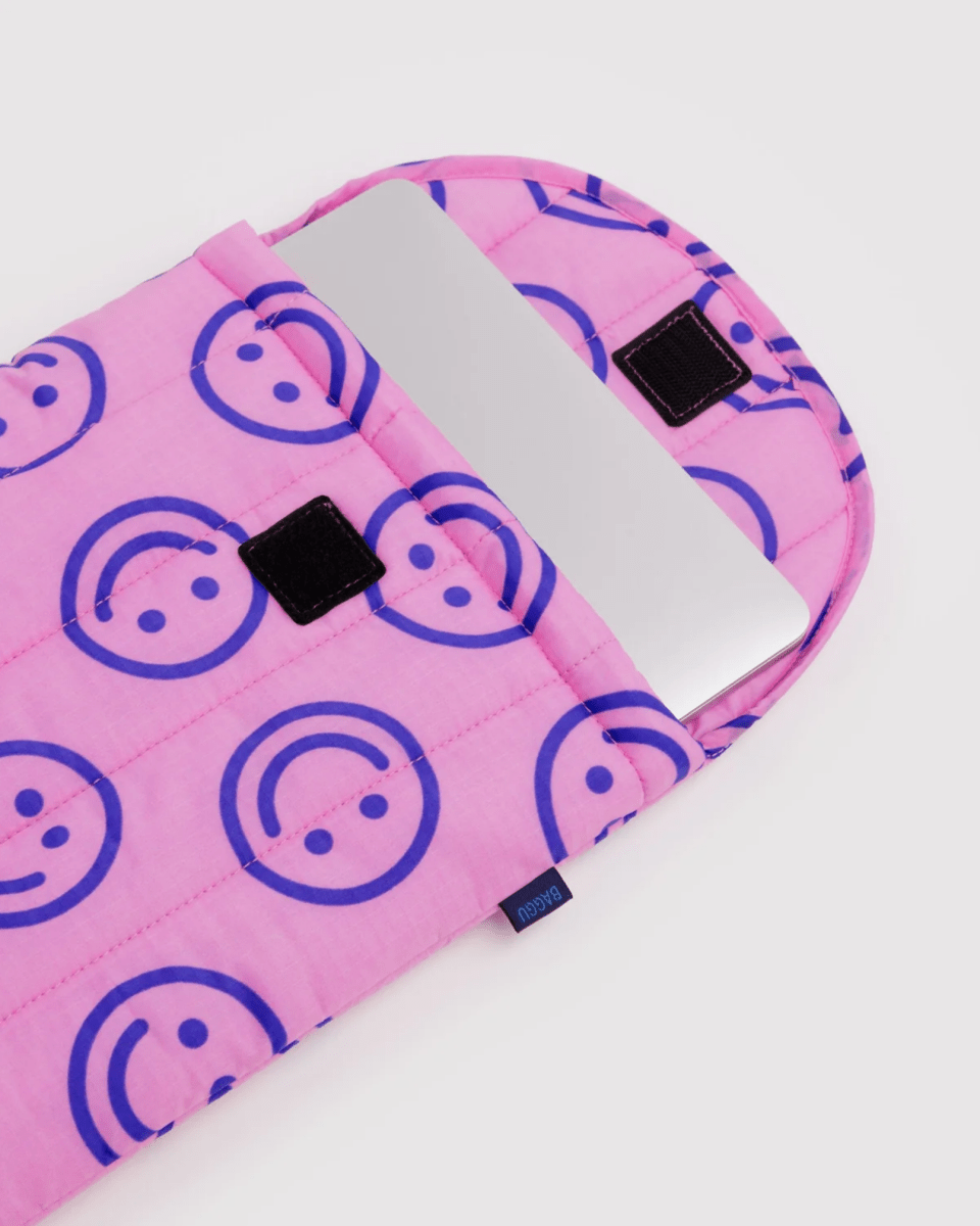 Housse pour ordinateur 13/14po Baggu Pop Pink Happy - Ex-voto