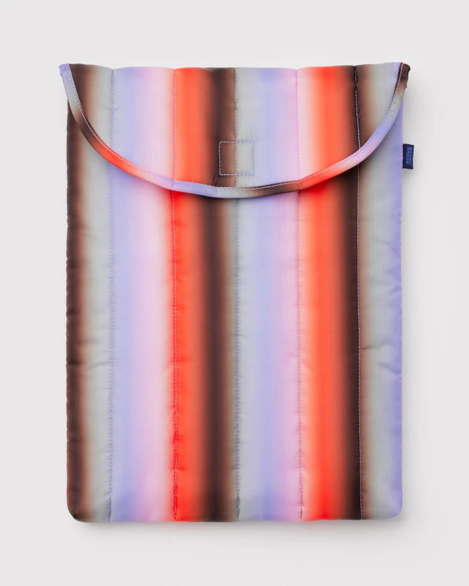 Housse pour ordinateur 16po Baggu Gradient Stripe Poppy &amp; Lilac - Ex - voto