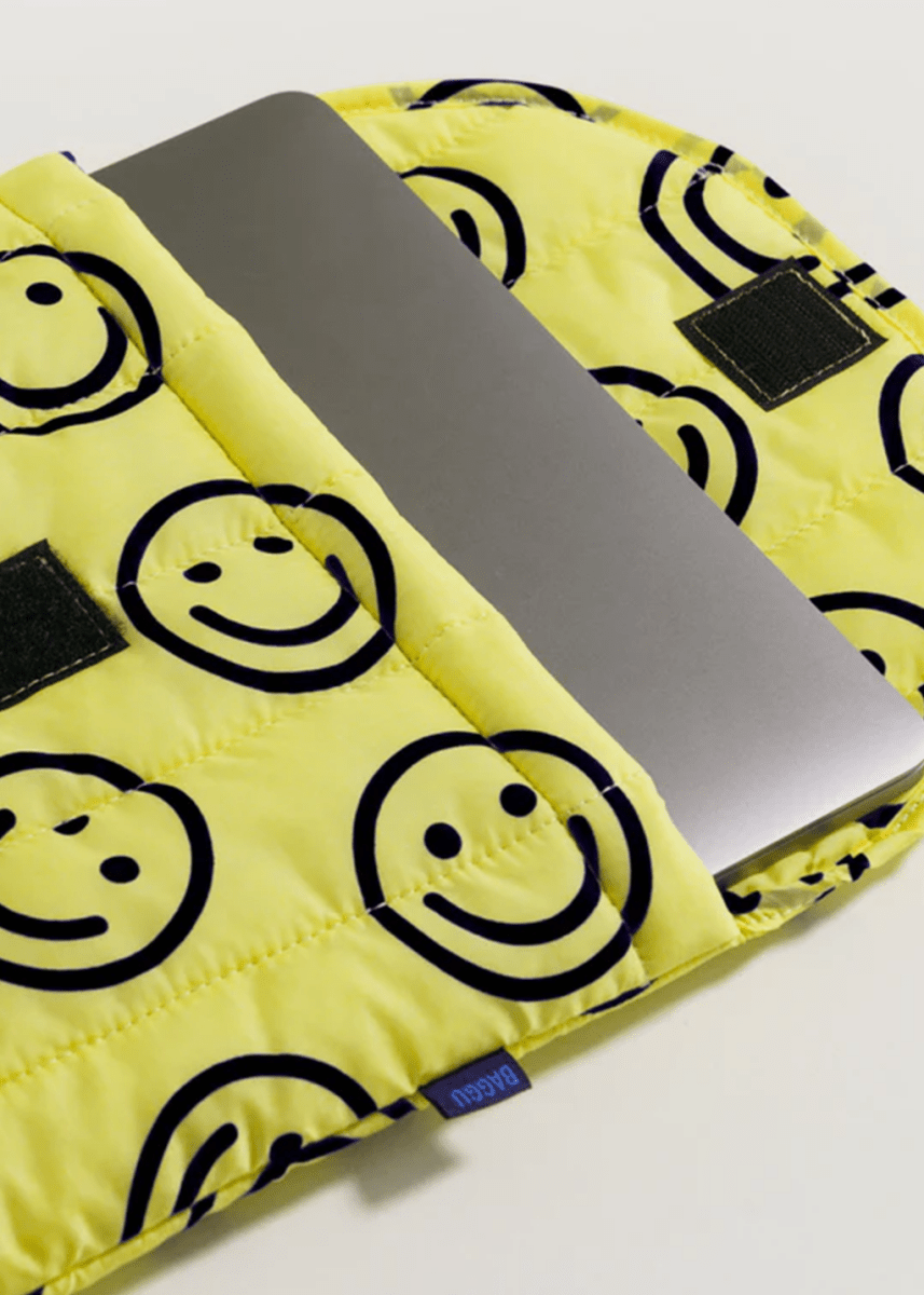 Housse pour ordinateur 16po Baggu Happy Yellow - Ex - voto