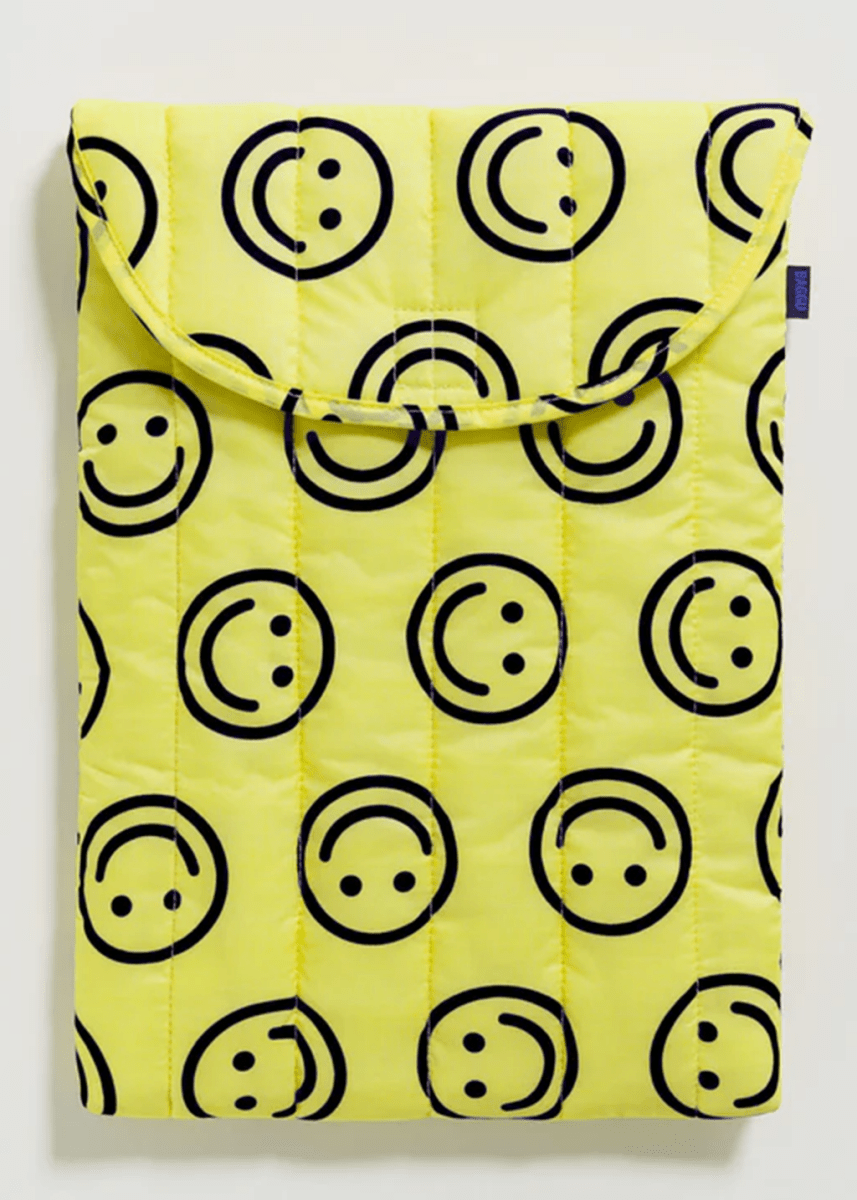 Housse pour ordinateur 16po Baggu Happy Yellow - Ex - voto