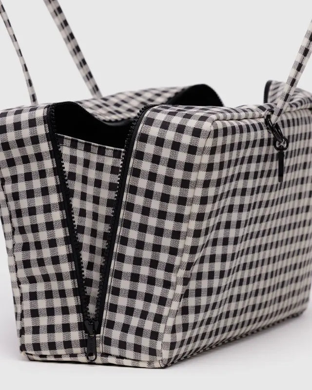 Baggu Gingham Black and White Medium Bowler Bag