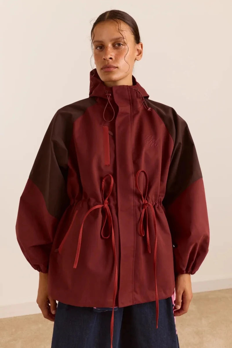 Imperméable Liu Bourgogne Damson Madder - Ex-voto