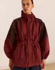 Imperméable Liu Bourgogne Damson Madder - Ex-voto