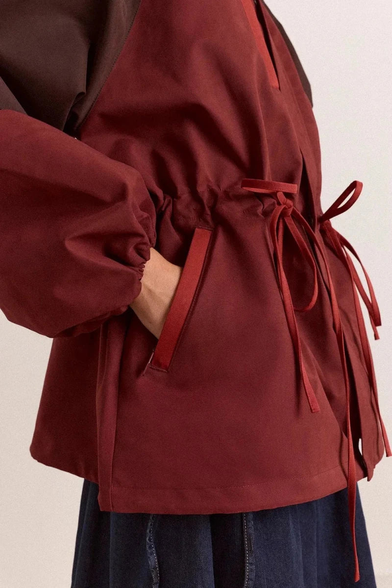 Imperméable Liu Bourgogne Damson Madder - Ex-voto