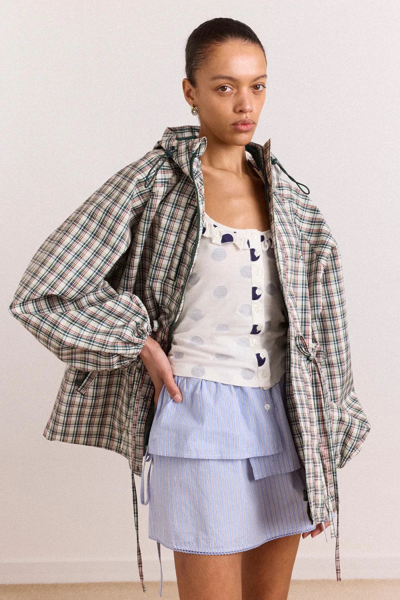 Imperméable Liu Damson Madder Carreaux Elderberry - Ex-voto