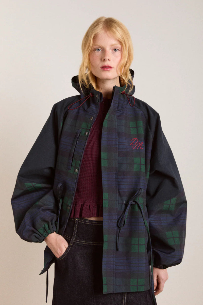 Imperméable Liu Damson Madder Carreaux Marine - Ex - voto