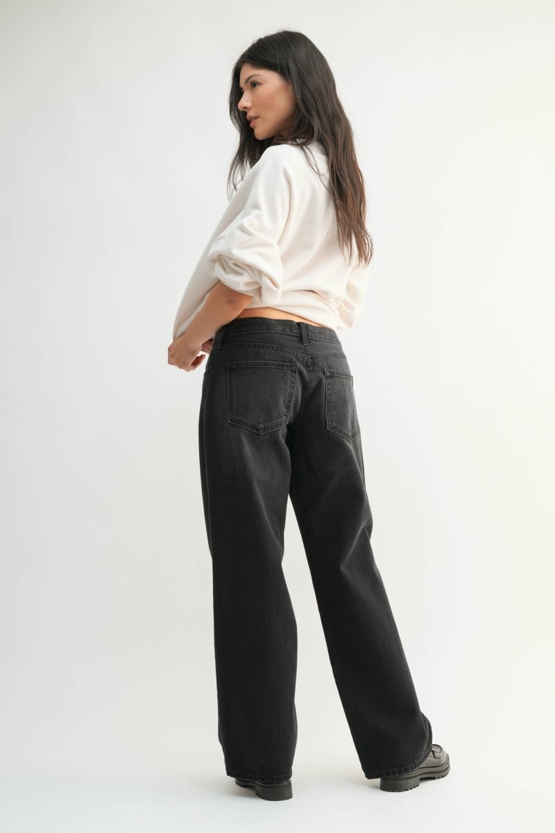 Jeans Baggy Slouch Noir Délavé JBD - Ex - voto