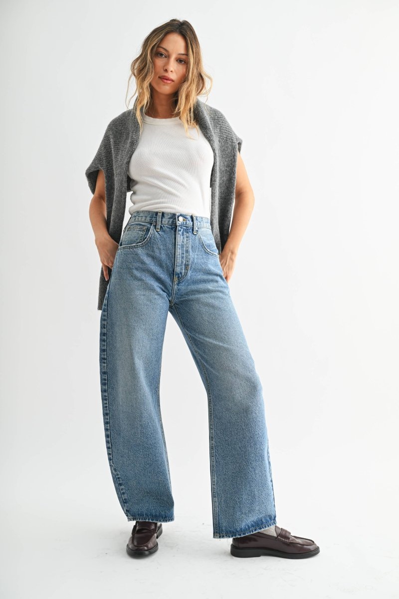 Jeans Barrel Bleu Moyen JBD - Ex-voto
