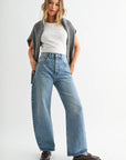 Jeans Barrel Bleu Moyen JBD - Ex-voto