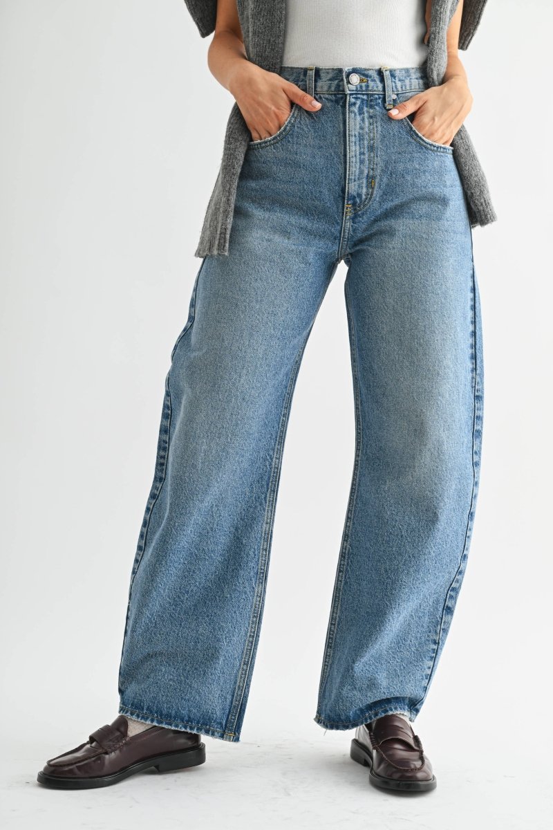 Jeans Barrel Bleu Moyen JBD - Ex-voto