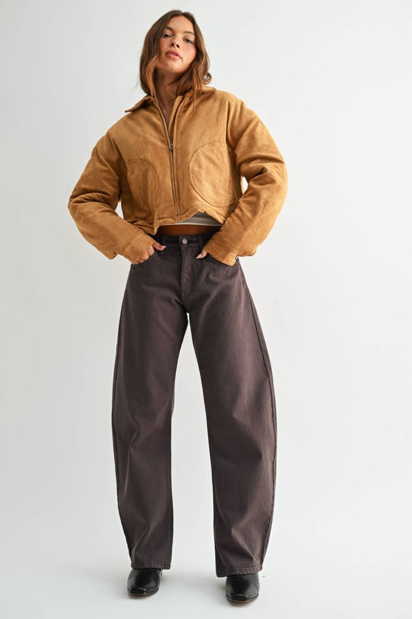 Jeans Barrel Brun Chocolat JBD - Ex-voto