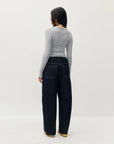 Jeans Barrel Jacqueline Kuwalla Bleu Foncé - Ex-voto