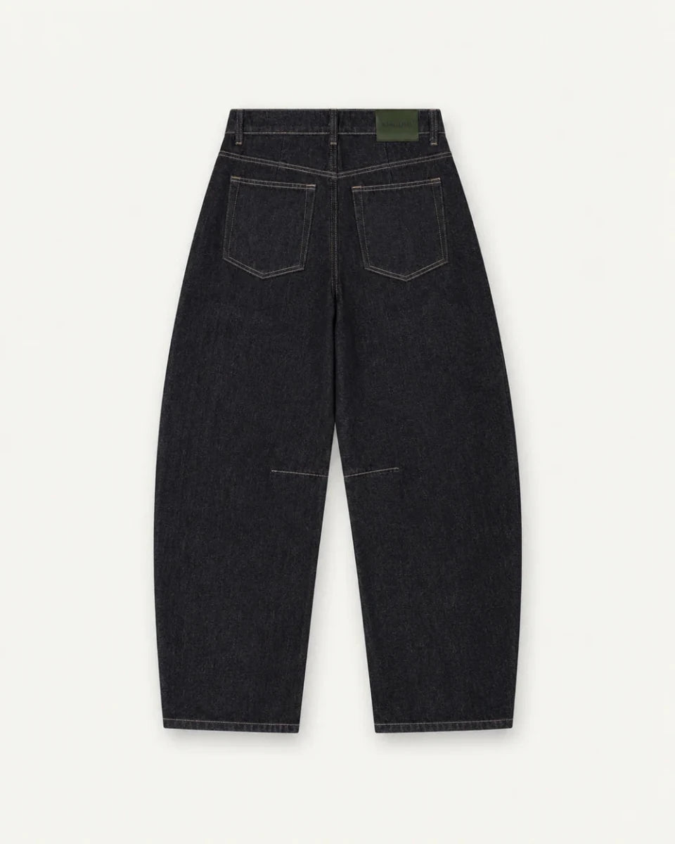 Jeans Barrel Jacqueline Kuwalla Bleu Foncé - Ex-voto