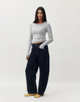 Jeans Barrel Jacqueline Kuwalla Bleu Foncé - Ex-voto