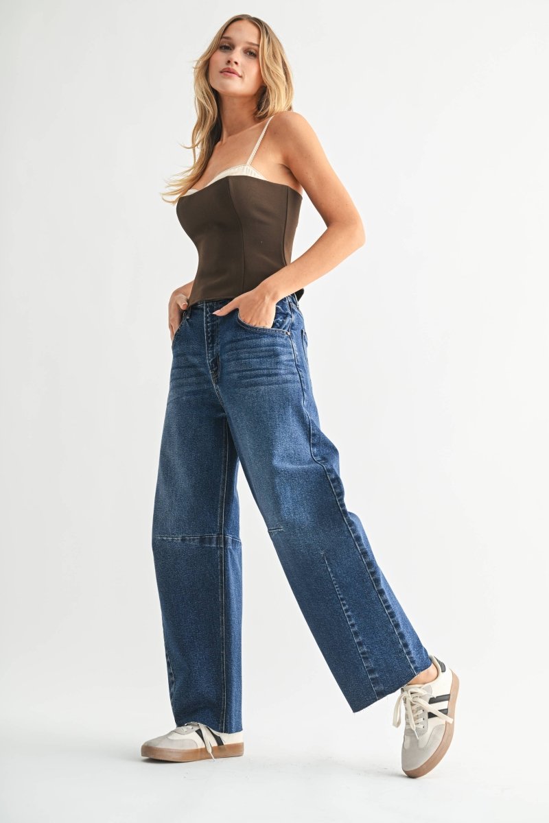 Jeans Barrel JBD Bleu Délavé - Ex - voto