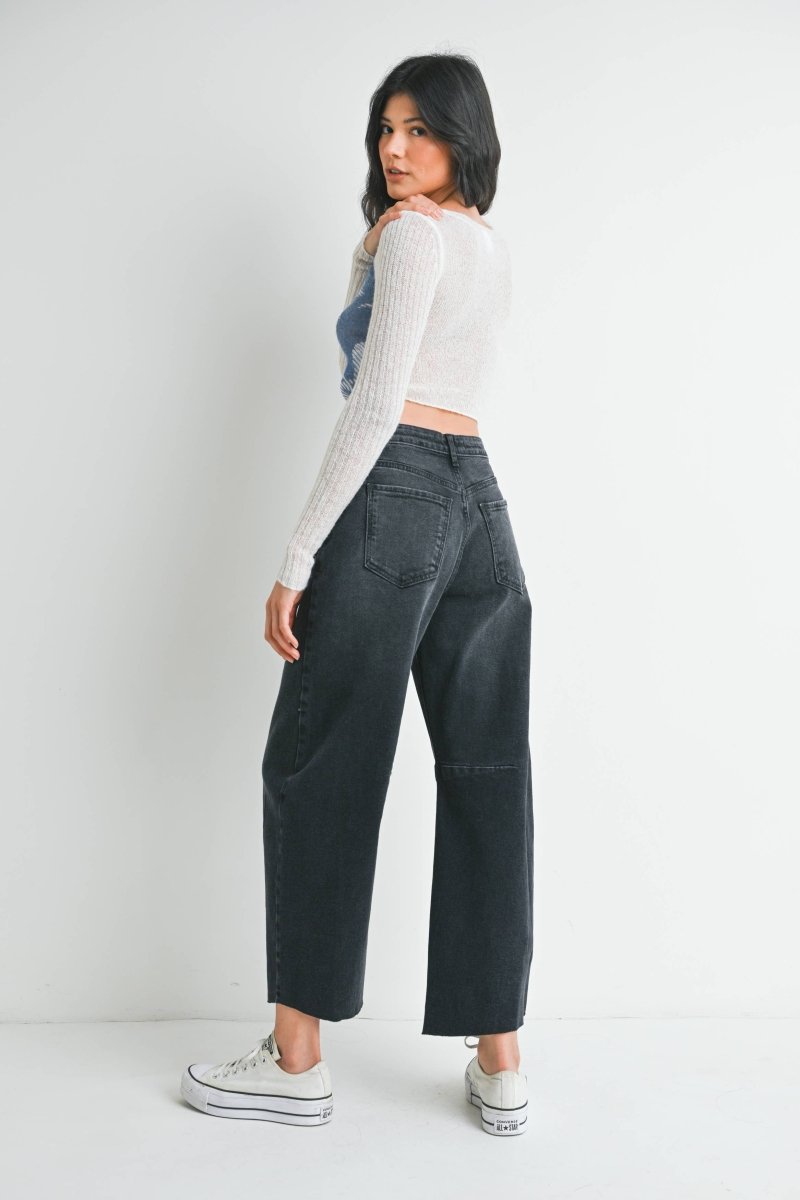 Jeans Barrel JBD Noir Délavé - Ex - voto