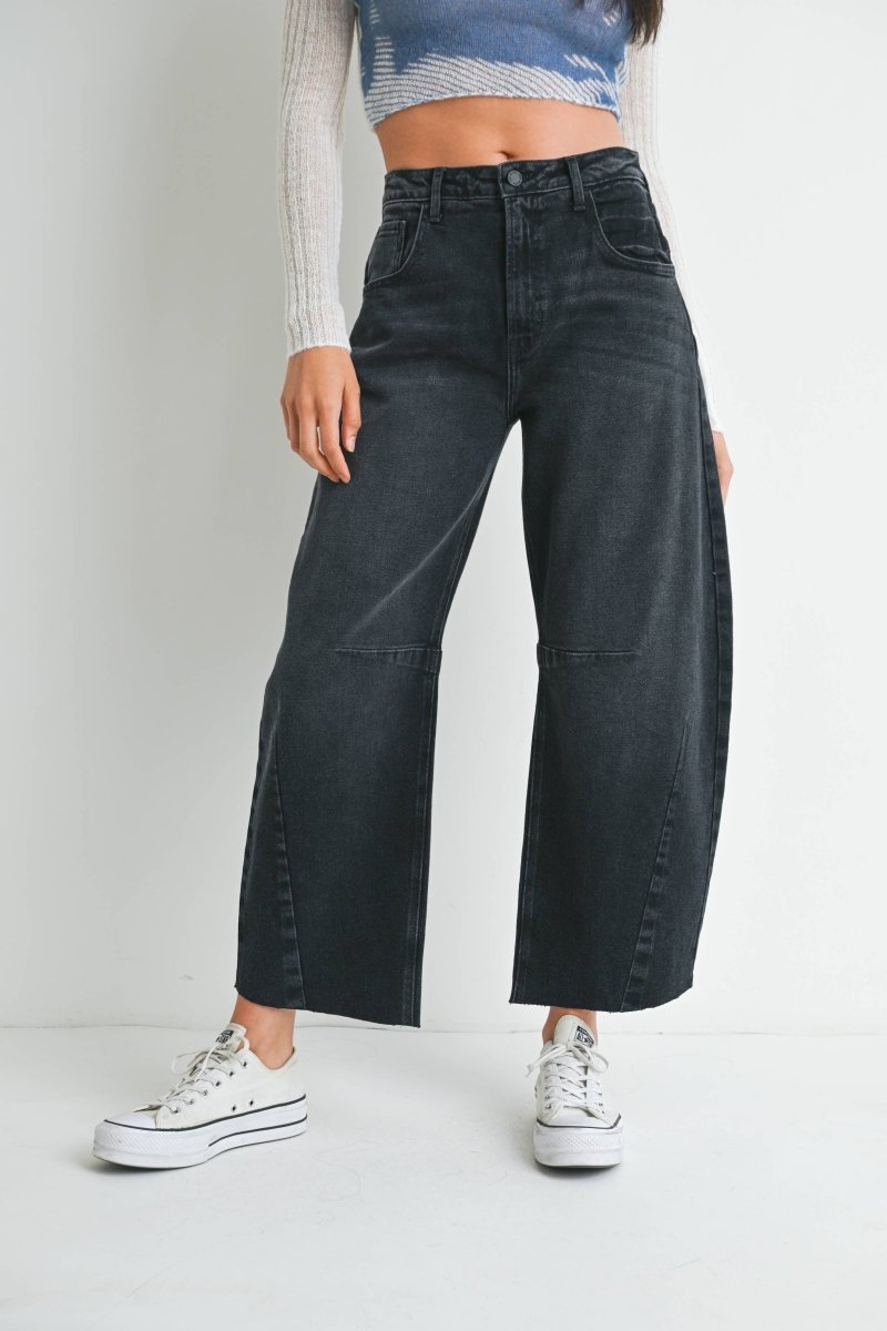 Jeans Barrel JBD Noir Délavé - Ex - voto