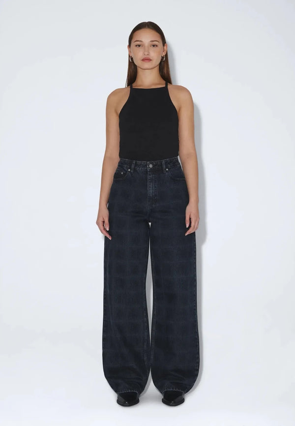 Jeans Donna Dr Denim Stream Check Overdye - Ex-voto