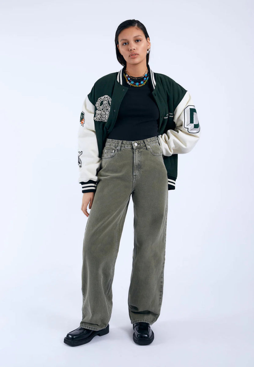 Jeans Donna Dr Denim Washed Olive SOLDE - Vente Finale - Ex - voto