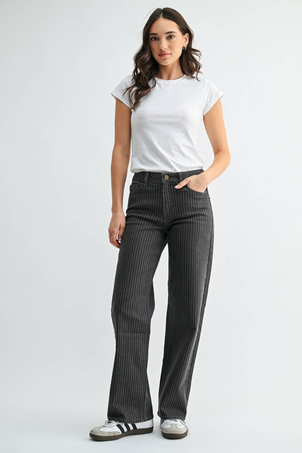 Jeans Droit Rayures Grises JBD - Ex-voto