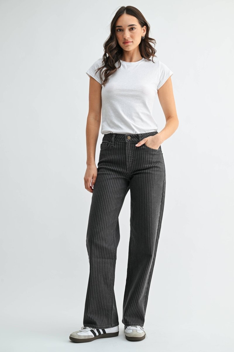 Jeans Droit Rayures Grises JBD - Ex-voto