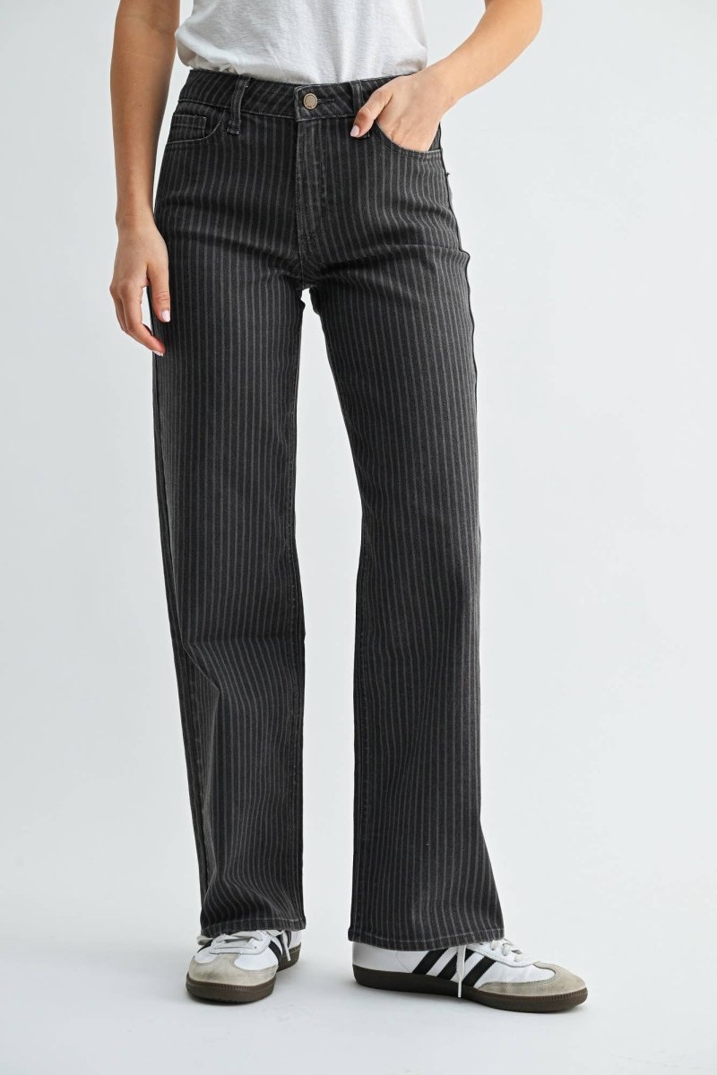 Jeans Droit Rayures Grises JBD - Ex-voto