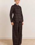 Jeans Erika Sirius Check Damson Madder - Ex-voto