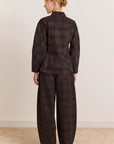 Jeans Erika Sirius Check Damson Madder - Ex-voto