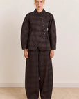 Jeans Erika Sirius Check Damson Madder - Ex-voto