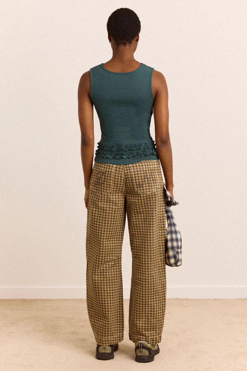 Jeans Felix Gingham Quince Damson Madder - Ex-voto