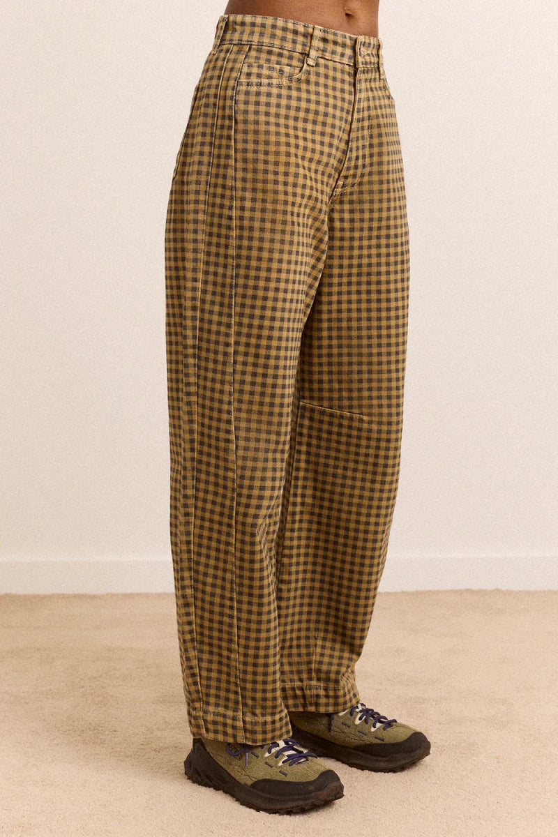 Jeans Felix Gingham Quince Damson Madder - Ex-voto