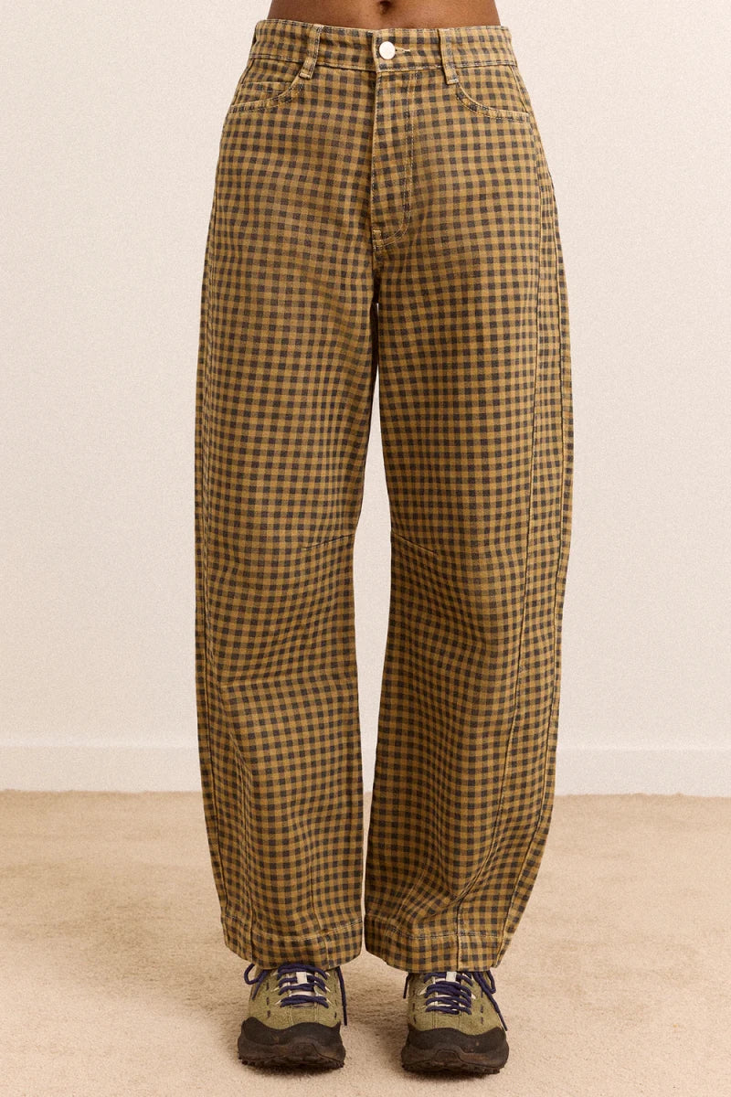 Jeans Felix Gingham Quince Damson Madder - Ex-voto