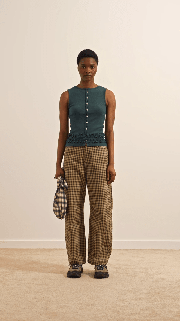 Jeans Felix Gingham Quince Damson Madder - Ex-voto