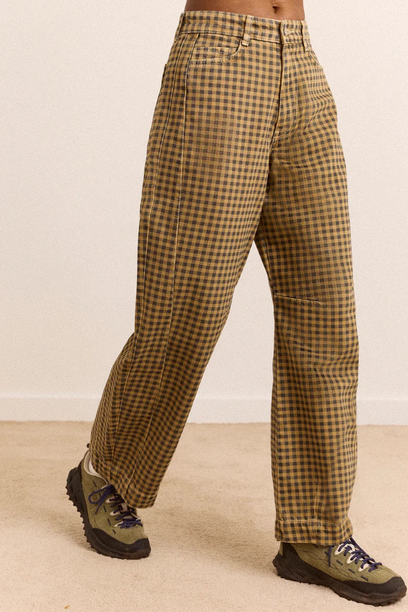 Jeans Felix Gingham Quince Damson Madder - Ex-voto