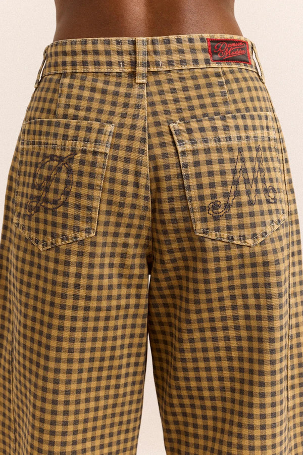 Jeans Felix Gingham Quince Damson Madder - Ex-voto