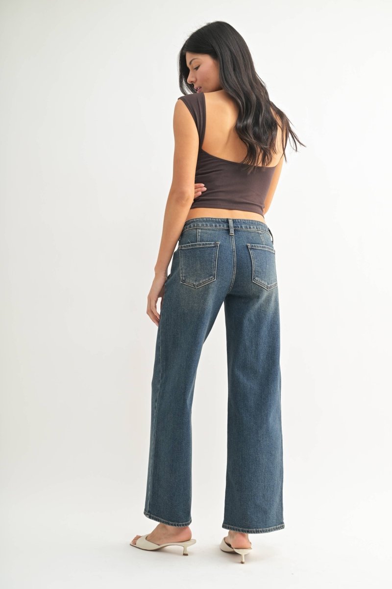 Jeans Taille Basse Droit Vintage Dark JBD - Ex - voto
