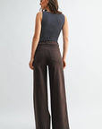 Jeans Taille Haute Jambe Large Brun JBD - Ex-voto