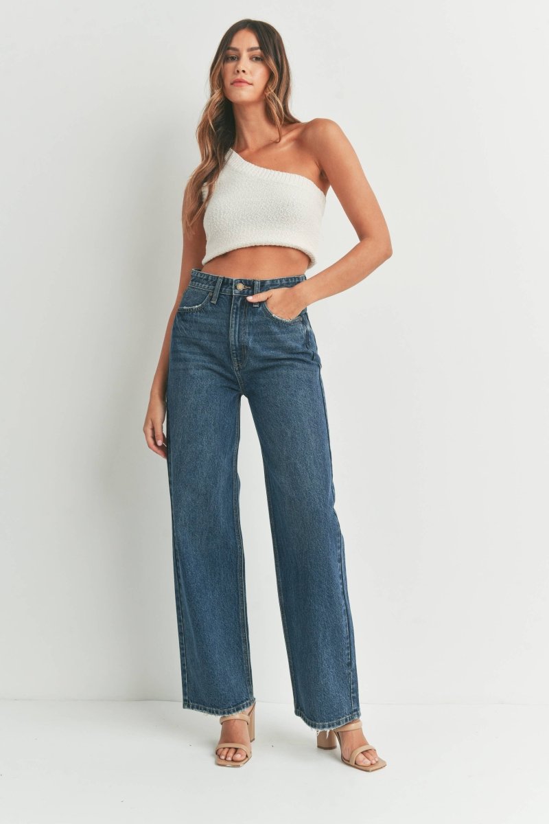 Jeans Taille Haute Skater JBD Bleu Foncé - Ex - voto