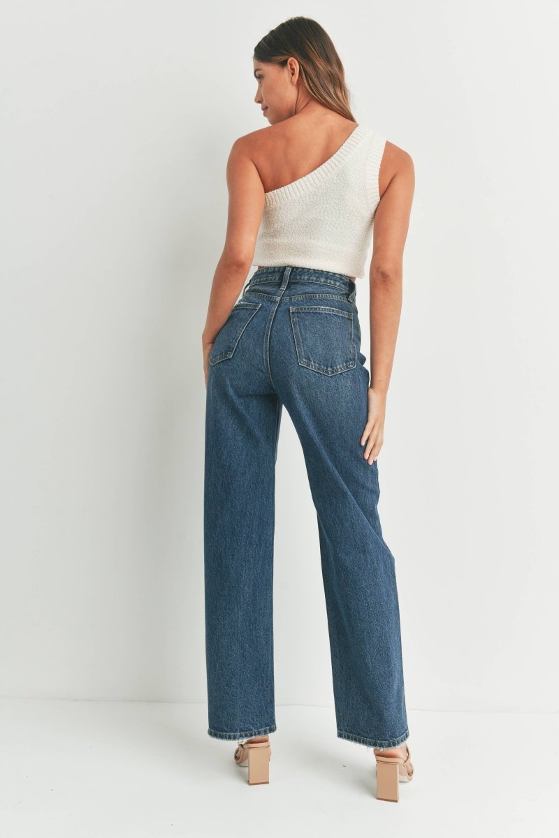 Jeans Taille Haute Skater JBD Bleu Foncé - Ex - voto