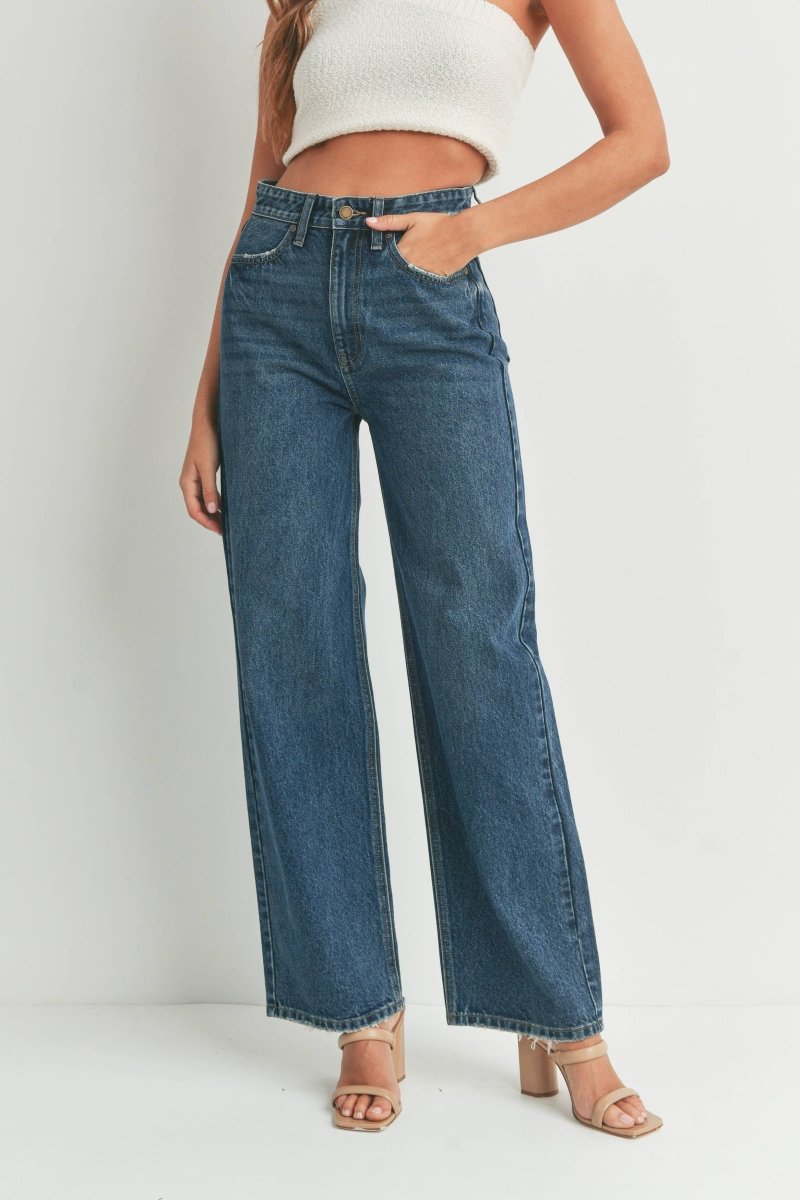 Jeans Taille Haute Skater JBD Bleu Foncé - Ex - voto
