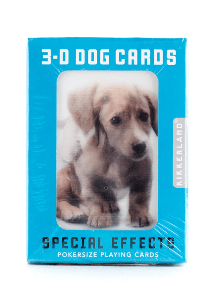 Jeu de cartes 3D chiens Kikkerland - Ex - voto