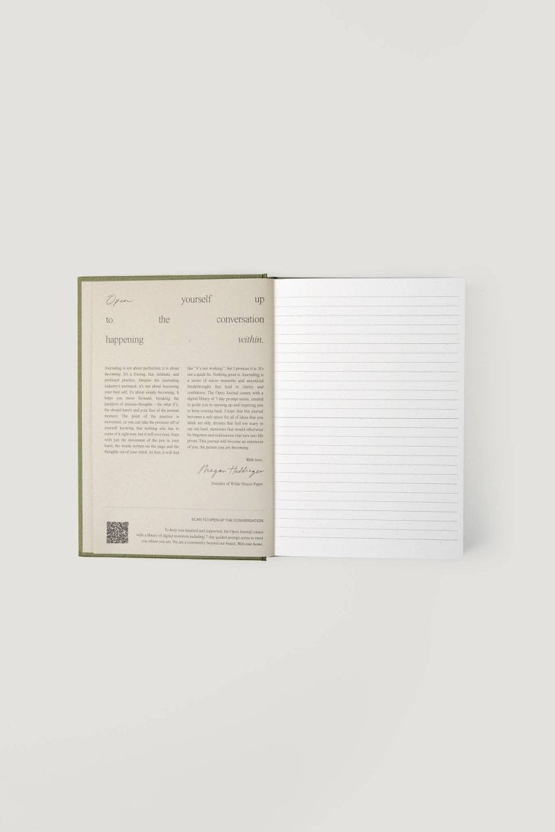 Journal Open Moss Wilde House Paper - Ex - voto
