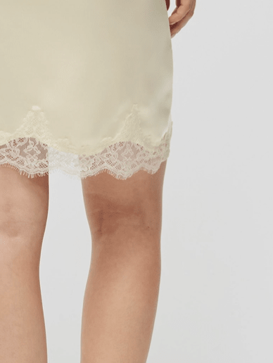 Jupe Ayla Dentelle Jaune et Crème Mod Ref - Ex - voto
