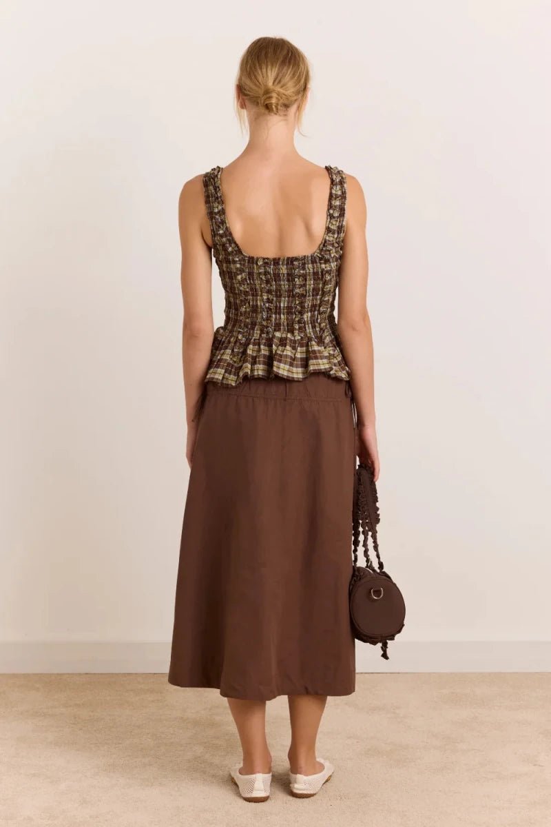 Jupe Caspia Choc Damson Madder - Ex-voto