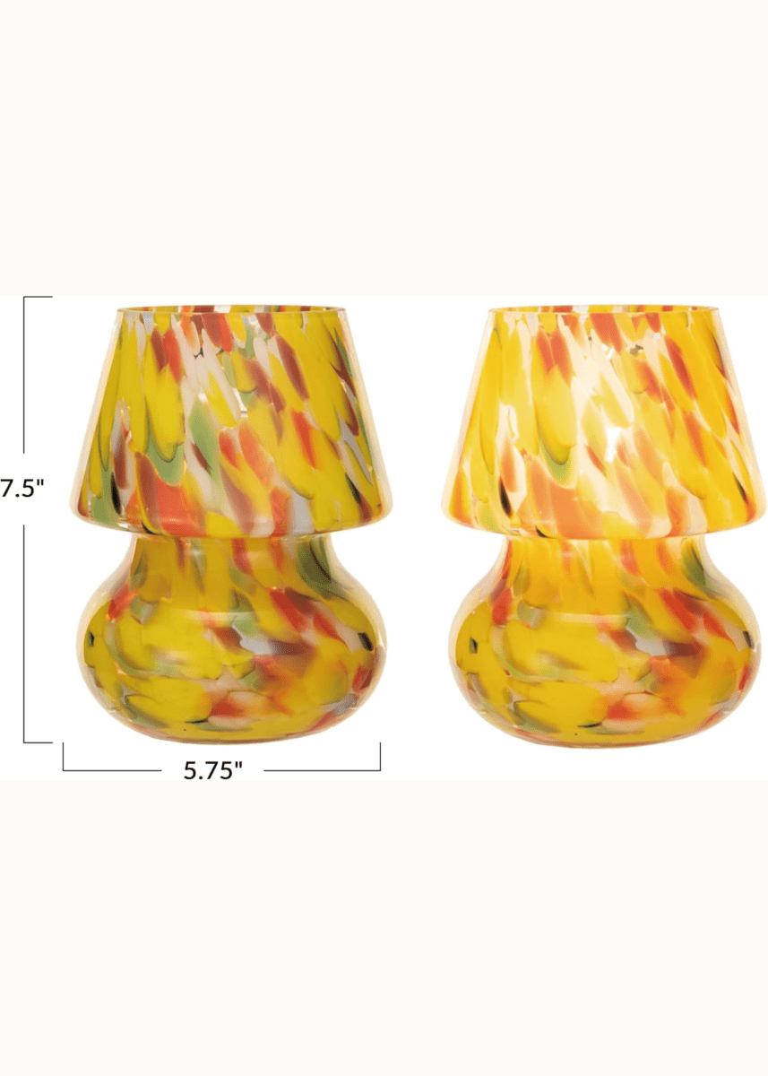 Lampe Confetti Jaune 5.75 x 3.5po Bloomingville - Ex - voto