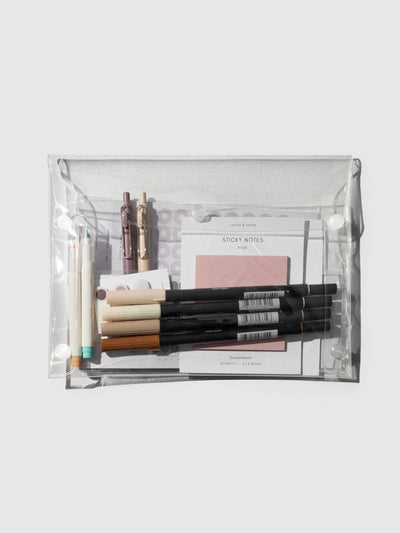 Large Pochette Transparente Cloth & Paper - Ex-voto