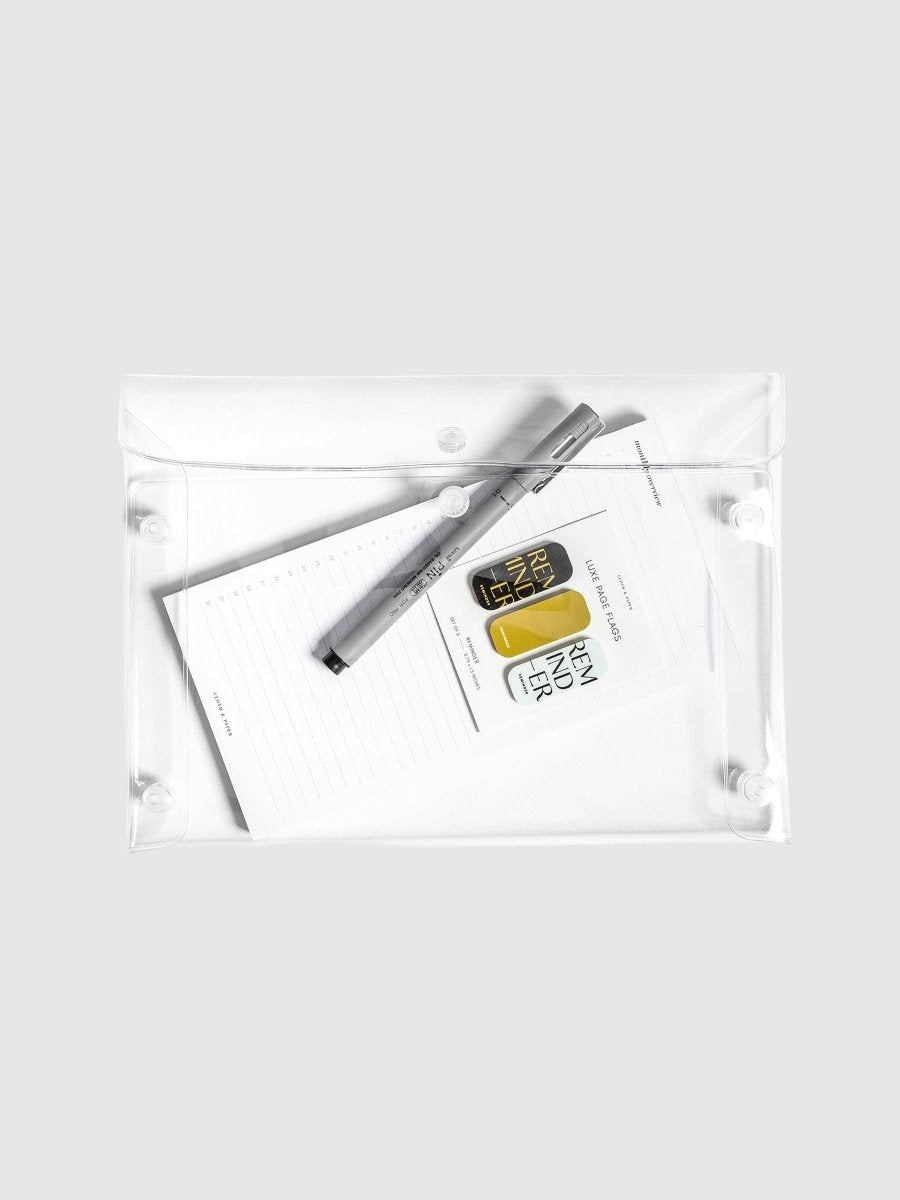 Large Pochette Transparente Cloth &amp; Paper - Ex-voto