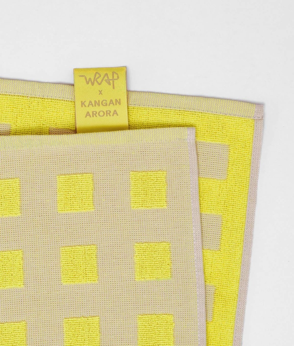 Linge Squares Avoine et Jaune Wrap - Ex - voto