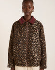 Manteau Bomber Pixie Damson Madder Léopard - Ex - voto