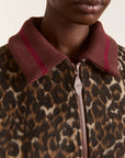 Manteau Bomber Pixie Damson Madder Léopard - Ex - voto